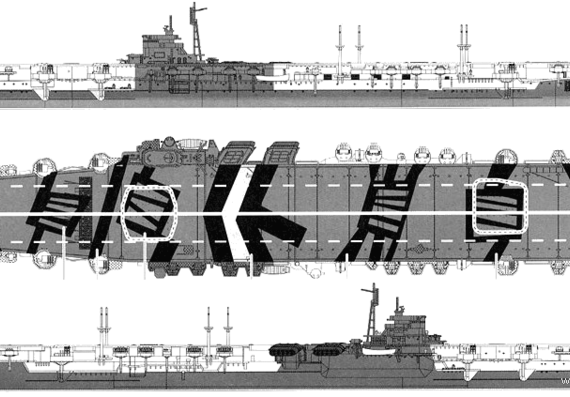 Корабль IJN Katsuragi [Aircraft Carrier] [2] - чертежи, габариты, рисунки
